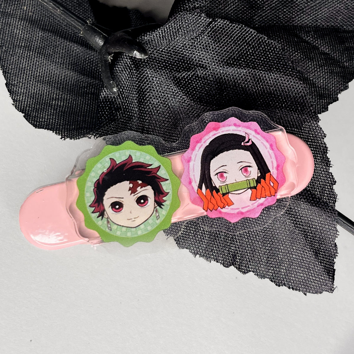 Tanjiro and Nezuko - Acrylic Hair Clip