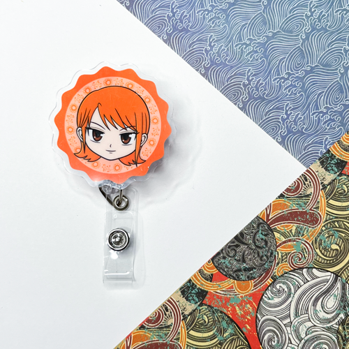Nami - One Piece - Acrylic Badge Reel