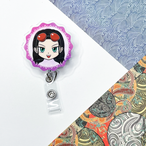 Robin - One Piece - Acrylic Badge Reel