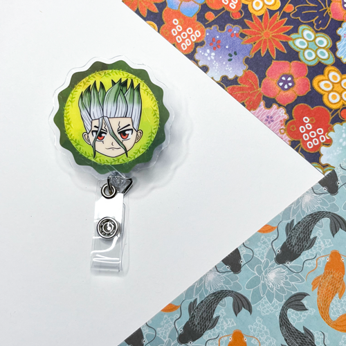 Senku - Dr Stone - Acrylic Badge Reel